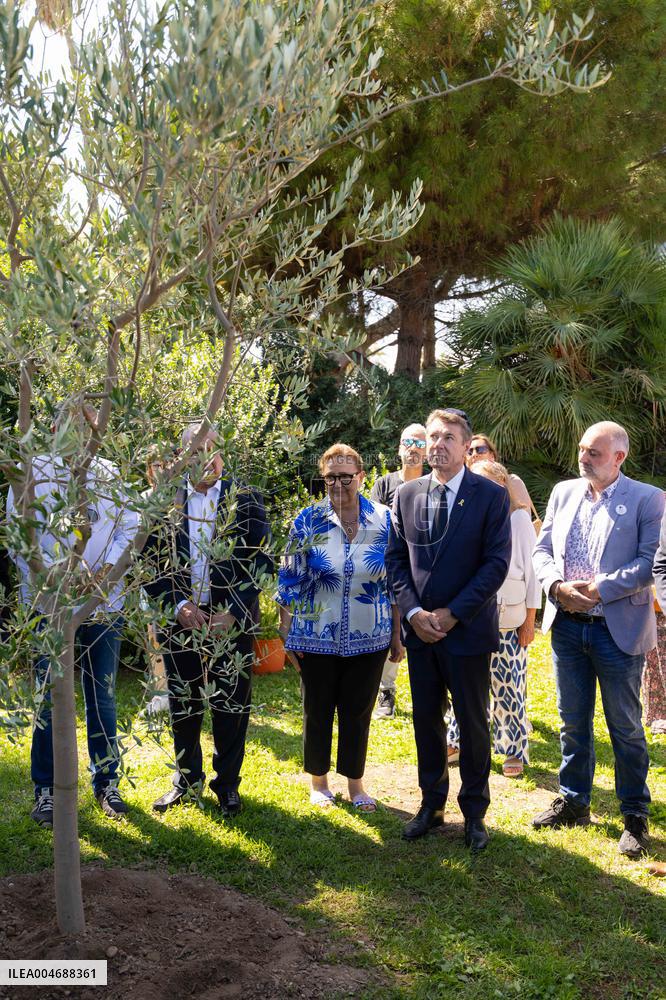 Planting of An Olive Tree in Tribute to Ilan Halimi in Nice - France