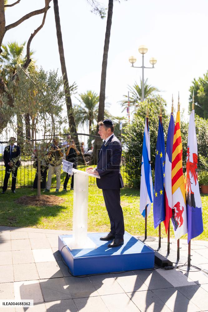 Planting of An Olive Tree in Tribute to Ilan Halimi in Nice - France