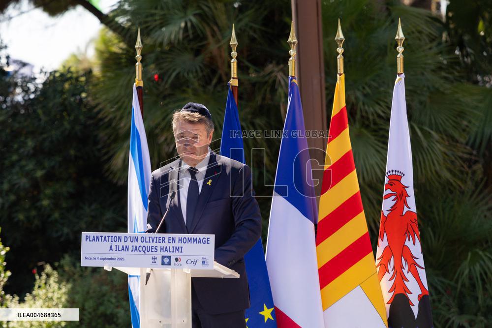 Planting of An Olive Tree in Tribute to Ilan Halimi in Nice - France