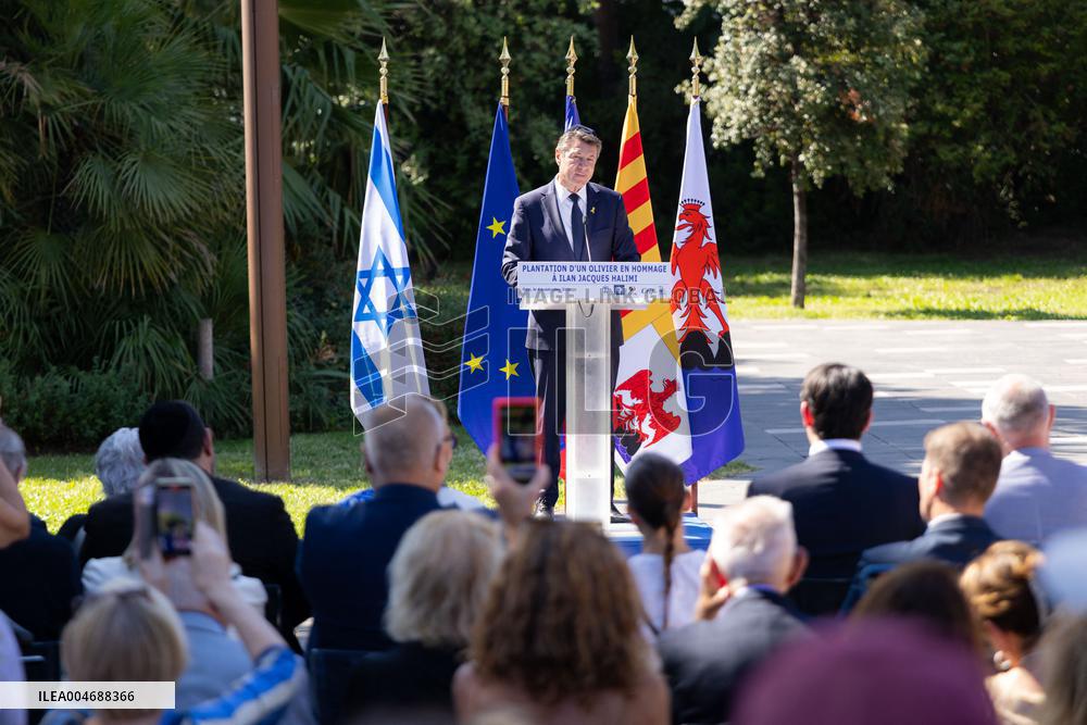 Planting of An Olive Tree in Tribute to Ilan Halimi in Nice - France