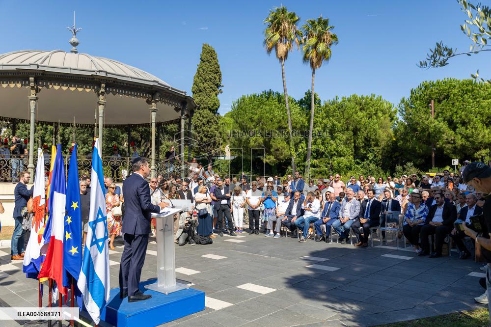 Planting of An Olive Tree in Tribute to Ilan Halimi in Nice - France