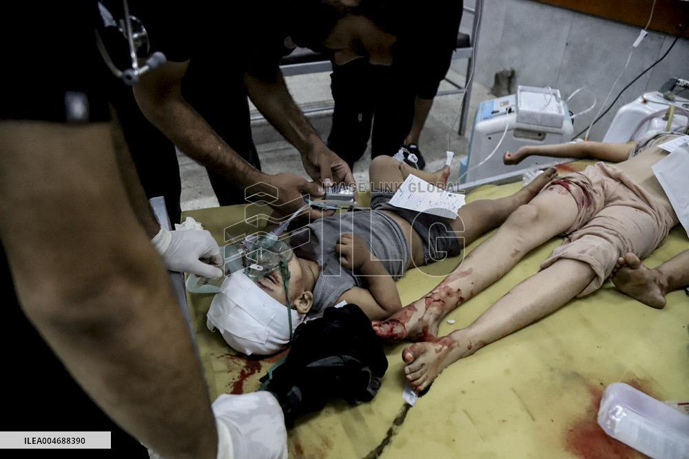 Israeli Airstrike Hits Displaced Persons Tent - Gaza