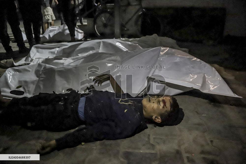 Israeli Airstrike Hits Displaced Persons Tent - Gaza