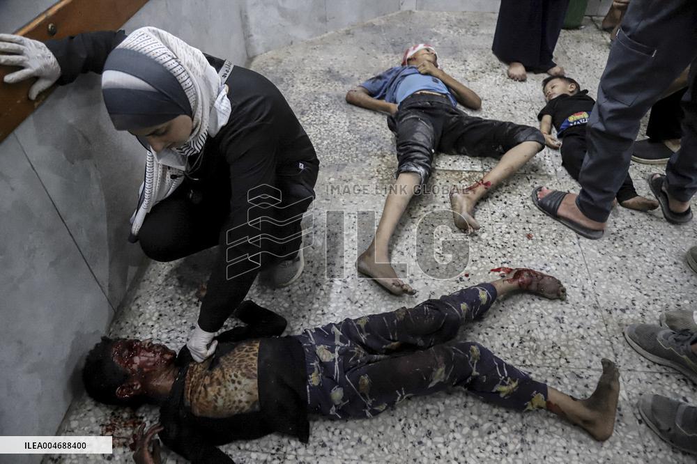 Israeli Airstrike Hits Displaced Persons Tent - Gaza