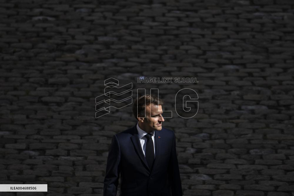 President Macron At Farewell To Thierry Burkhard Arms Ceremony - Paris