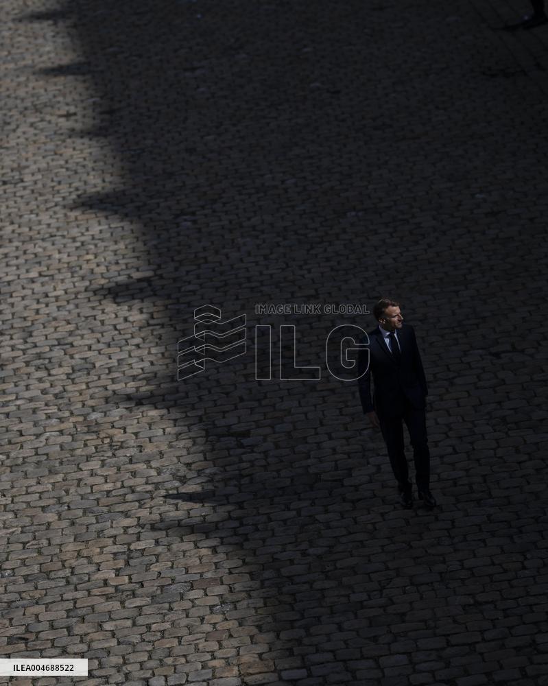 President Macron At Farewell To Thierry Burkhard Arms Ceremony - Paris