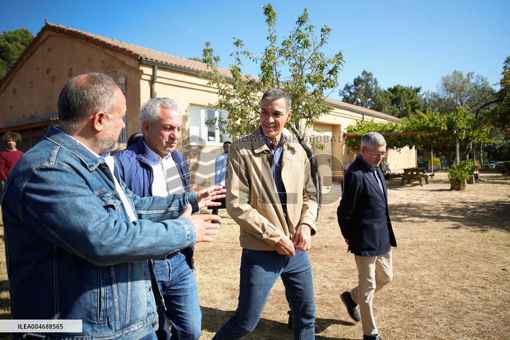 Sanchez Visits the Forestry Brigade Base in Tabuyo Del Monte - Spain