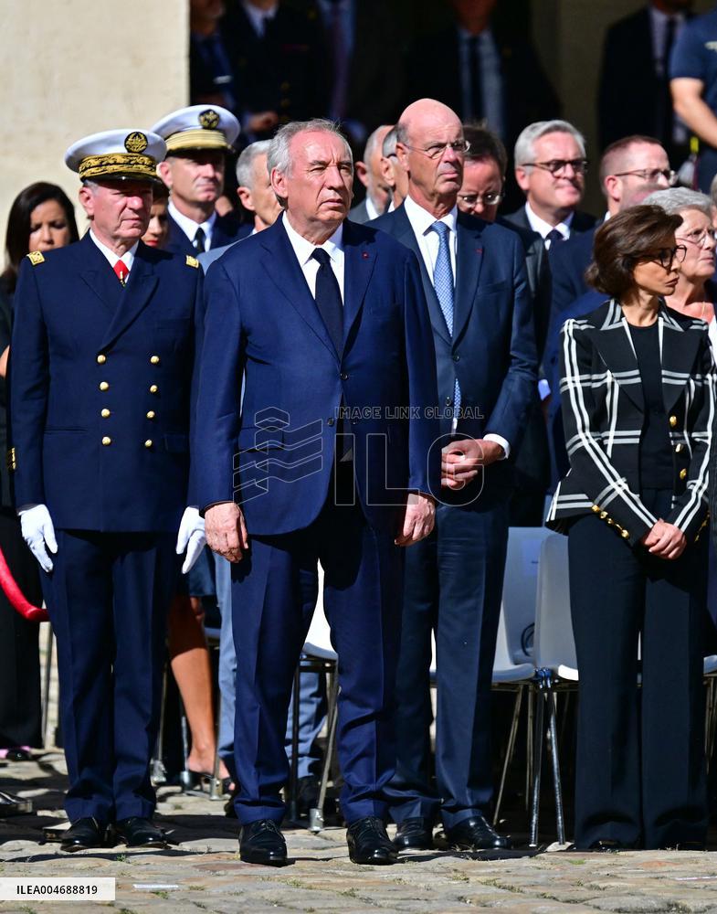 Farewell ceremony for Army General Thierry Burkhard at the Hôtel national des Invalides - Paris