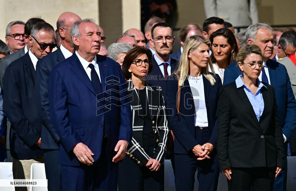 Farewell ceremony for Army General Thierry Burkhard at the Hôtel national des Invalides - Paris
