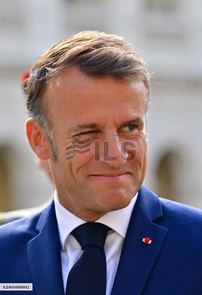 Farewell ceremony for Army General Thierry Burkhard at the Hôtel national des Invalides - Paris