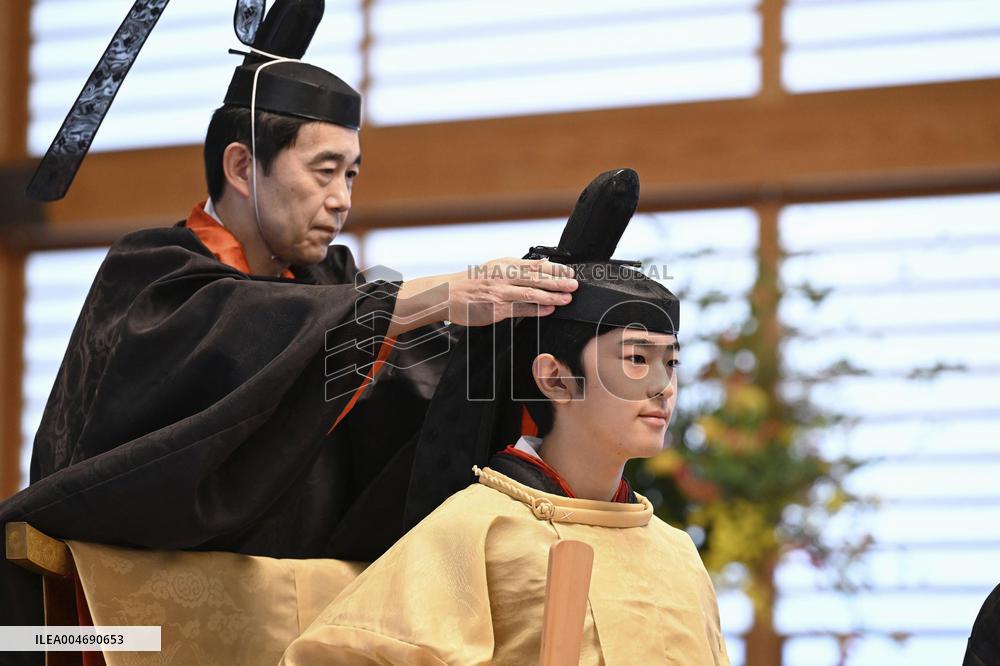 Coming-of-age rites for Japan Prince Hisahito