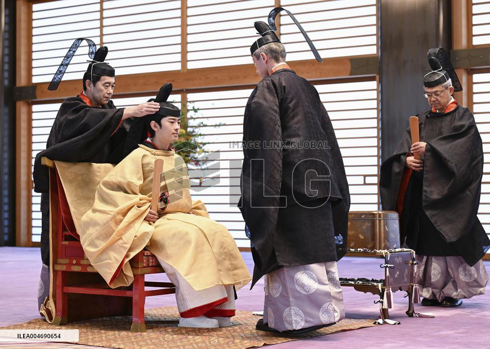 Coming-of-age rites for Japan Prince Hisahito