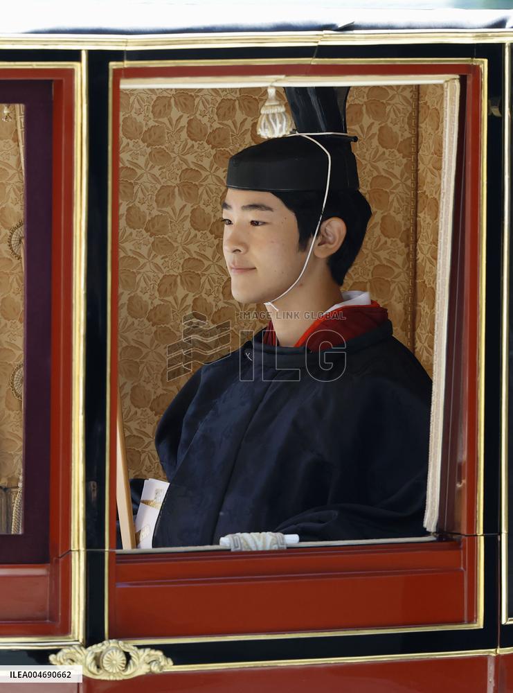 Coming-of-age rites for Japan Prince Hisahito