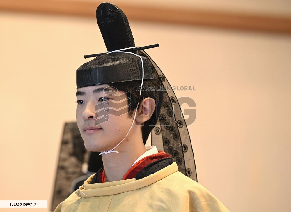 Coming-of-age rites for Japan Prince Hisahito