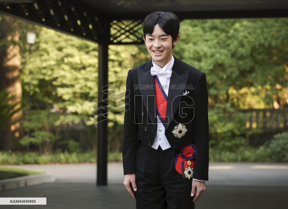 Coming-of-age rites for Japan Prince Hisahito