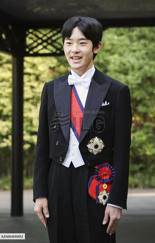 Coming-of-age rites for Japan Prince Hisahito