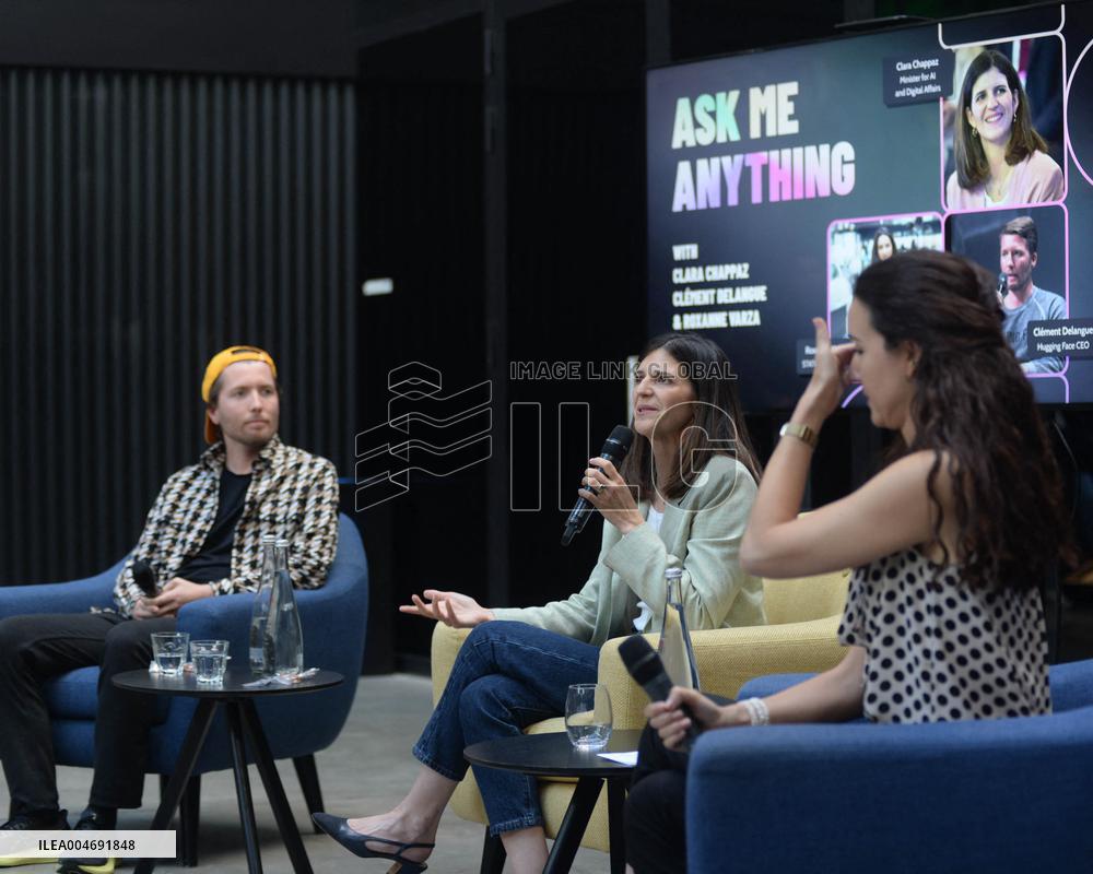 Minister Delegate for AI and Digital Affairs Clara Chappaz At Station F - Paris