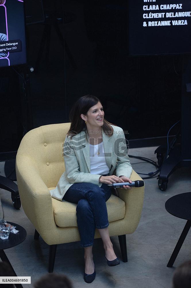 Minister Delegate for AI and Digital Affairs Clara Chappaz At Station F - Paris