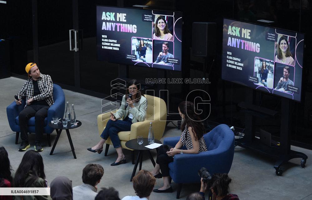 Minister Delegate for AI and Digital Affairs Clara Chappaz At Station F - Paris