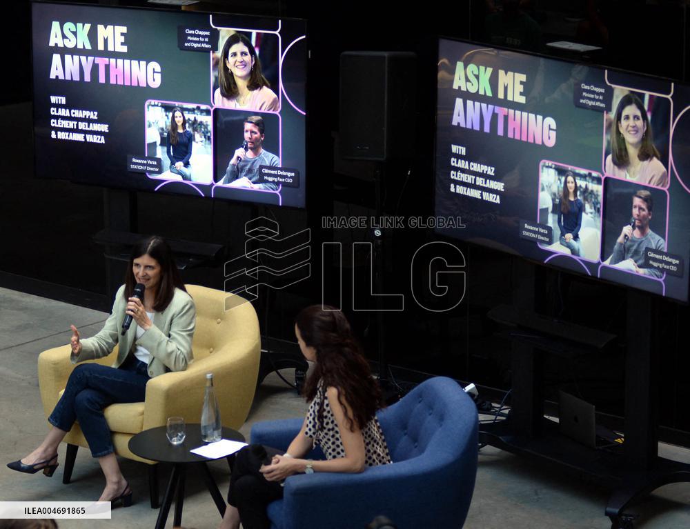 Minister Delegate for AI and Digital Affairs Clara Chappaz At Station F - Paris