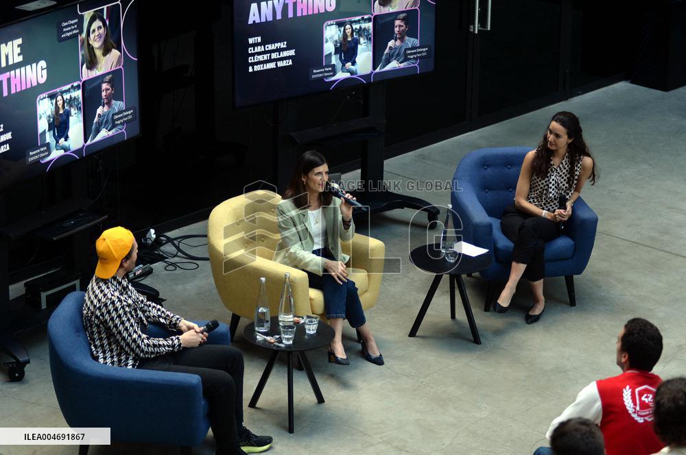 Minister Delegate for AI and Digital Affairs Clara Chappaz At Station F - Paris