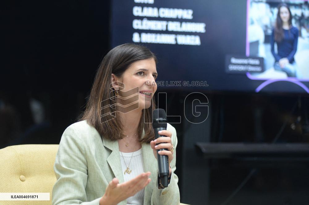 Minister Delegate for AI and Digital Affairs Clara Chappaz At Station F - Paris