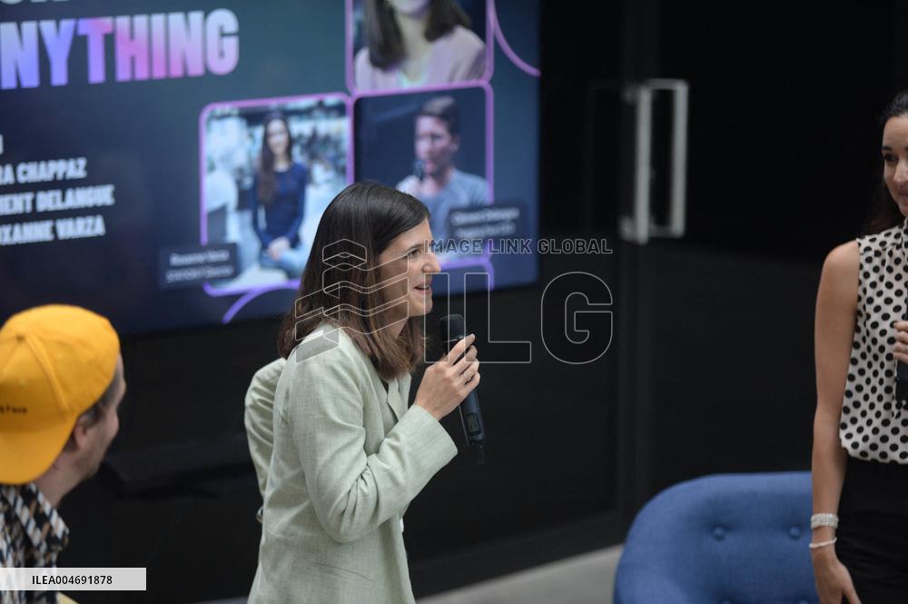 Minister Delegate for AI and Digital Affairs Clara Chappaz At Station F - Paris