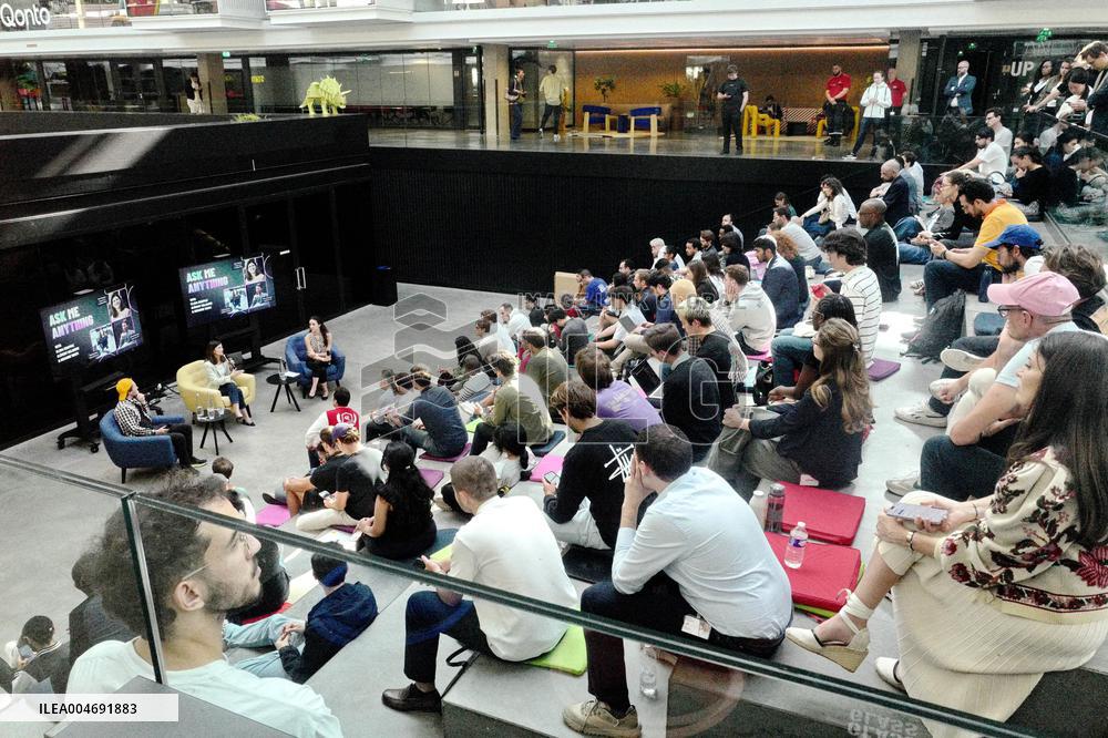 Minister Delegate for AI and Digital Affairs Clara Chappaz At Station F - Paris