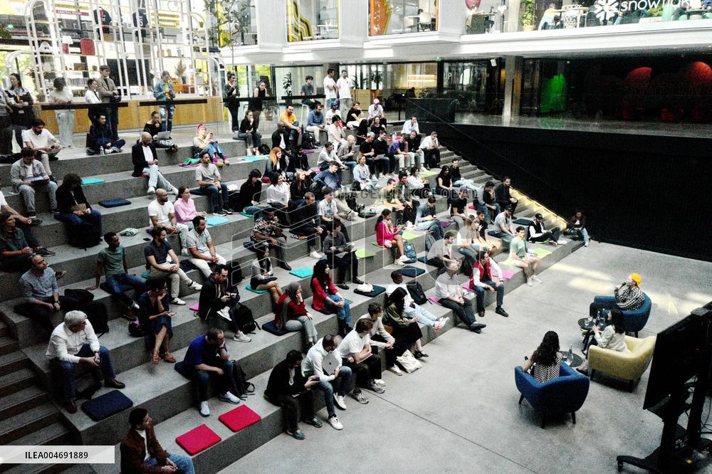 Minister Delegate for AI and Digital Affairs Clara Chappaz At Station F - Paris