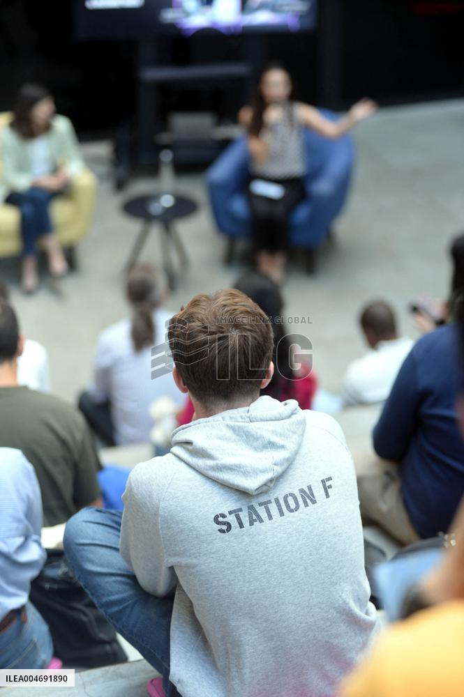 Minister Delegate for AI and Digital Affairs Clara Chappaz At Station F - Paris