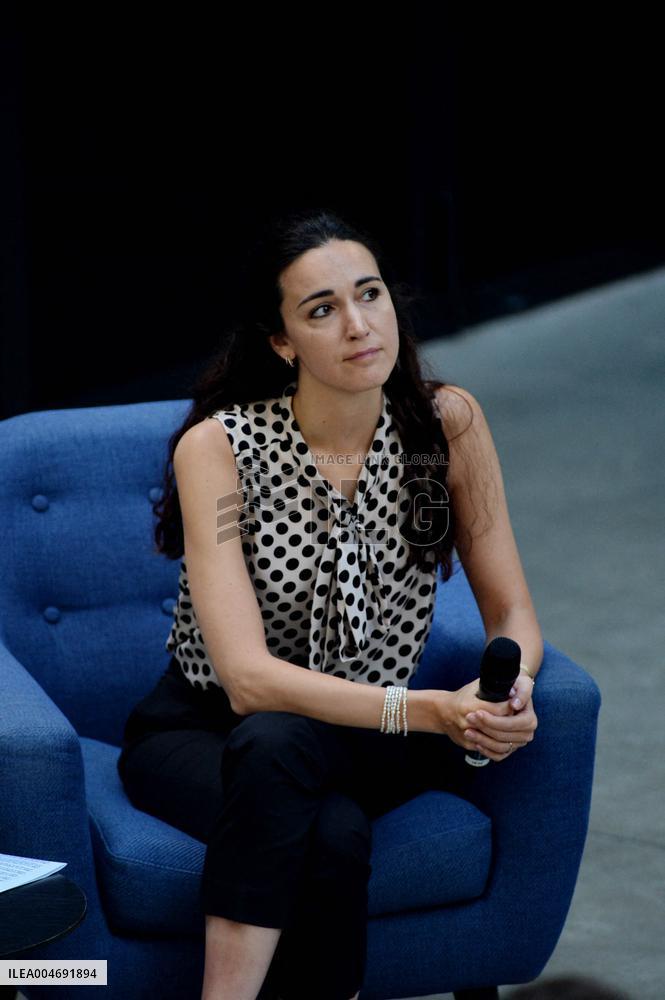 Minister Delegate for AI and Digital Affairs Clara Chappaz At Station F - Paris