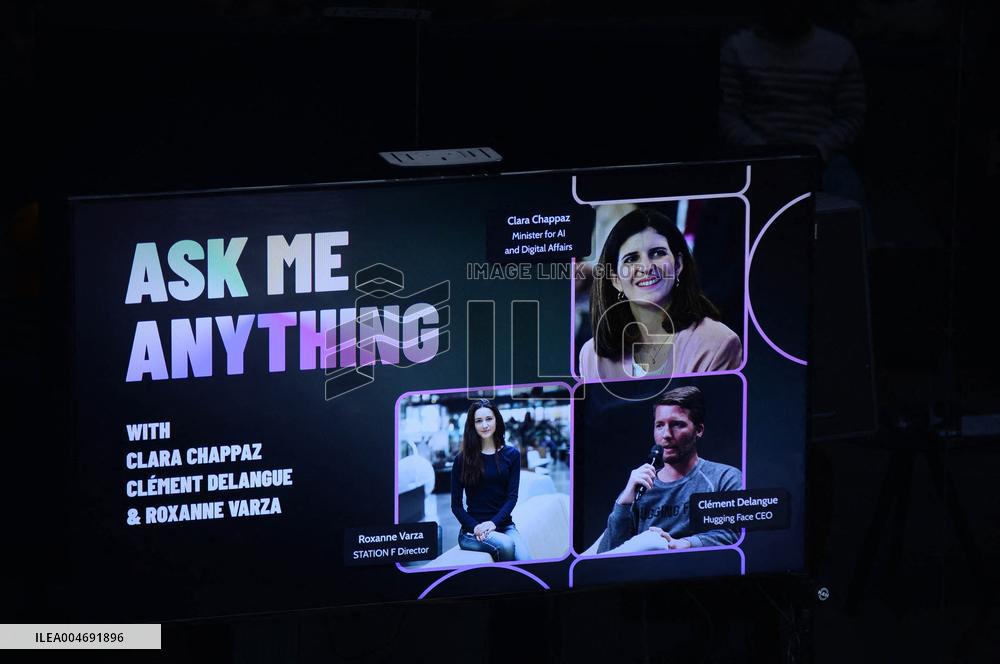 Minister Delegate for AI and Digital Affairs Clara Chappaz At Station F - Paris