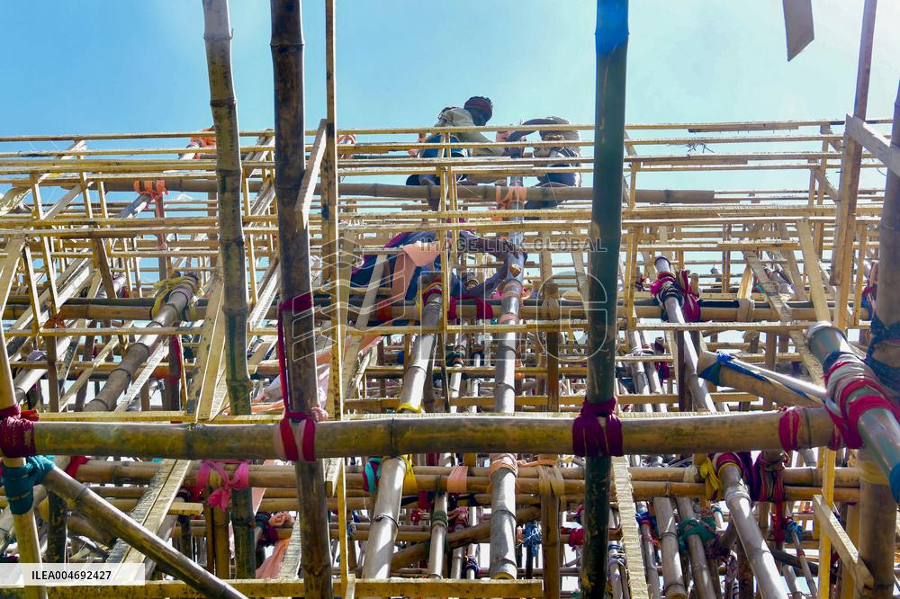 Agartala Artisans Build Durga Puja Panda - India