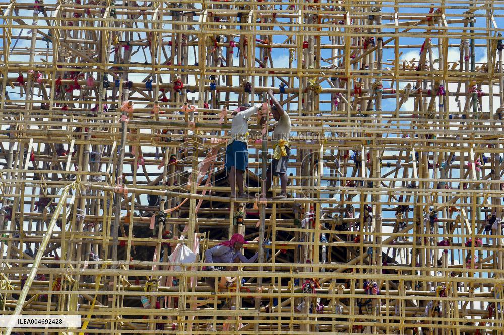 Agartala Artisans Build Durga Puja Panda - India
