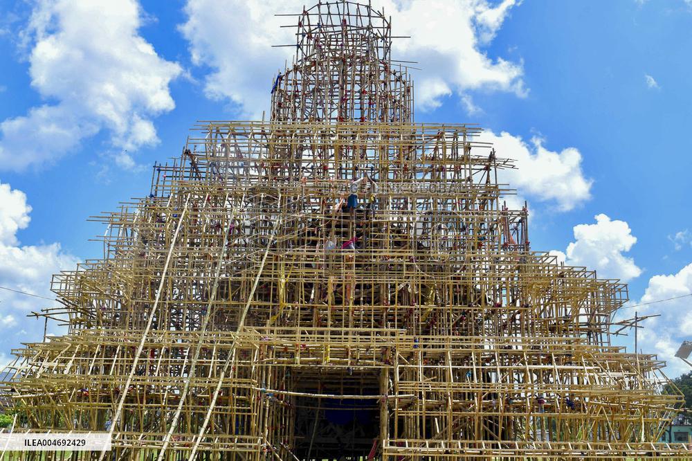 Agartala Artisans Build Durga Puja Panda - India