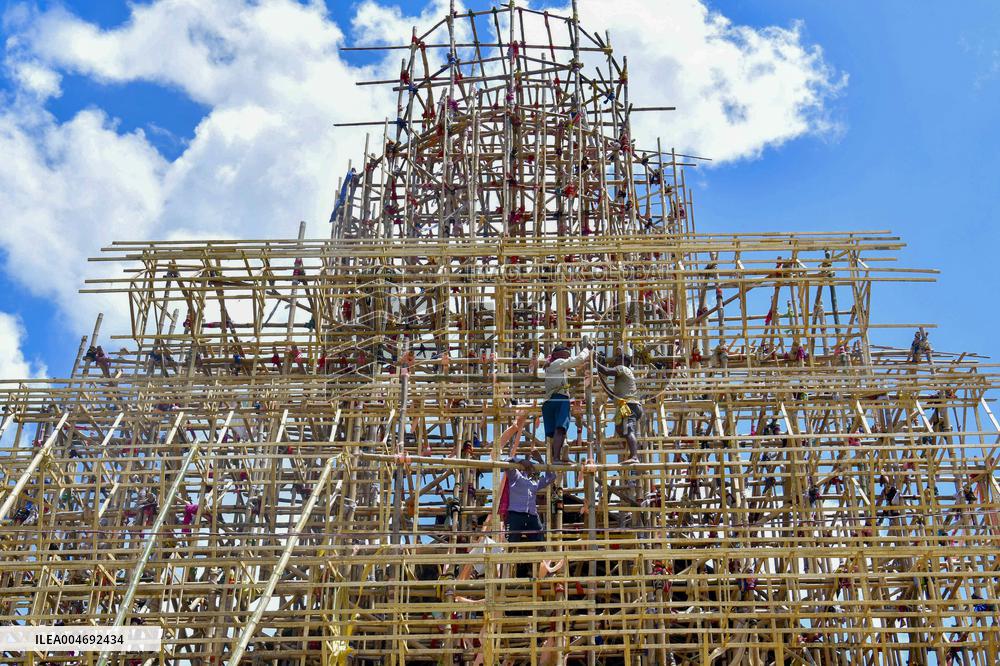 Agartala Artisans Build Durga Puja Panda - India