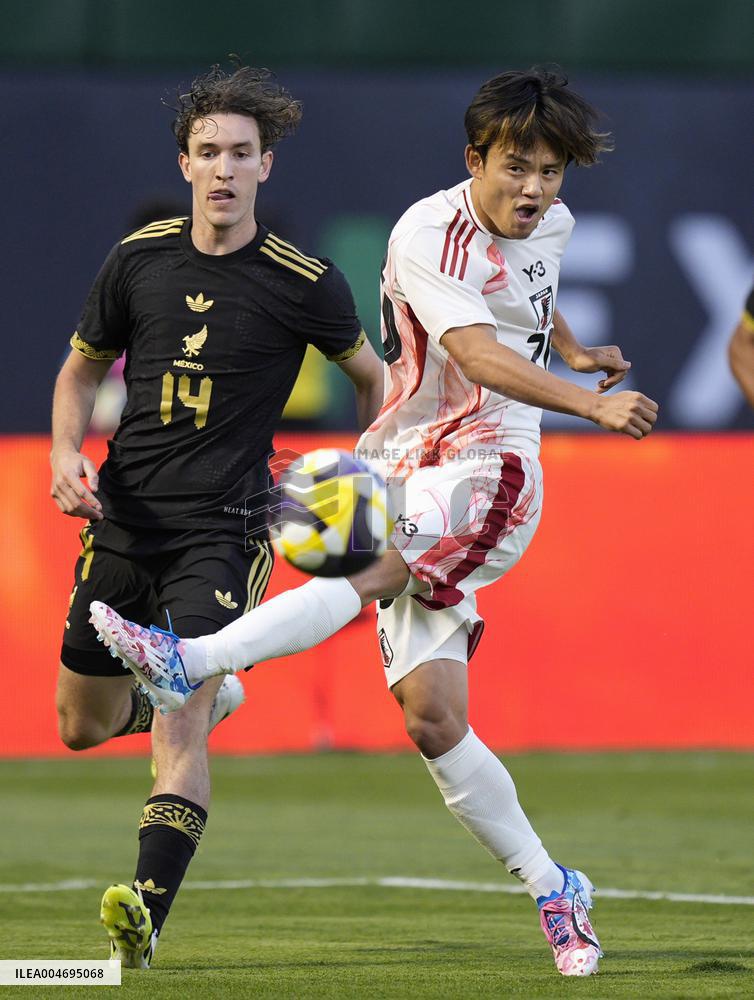 Football: Friendly between Japan and Mexico