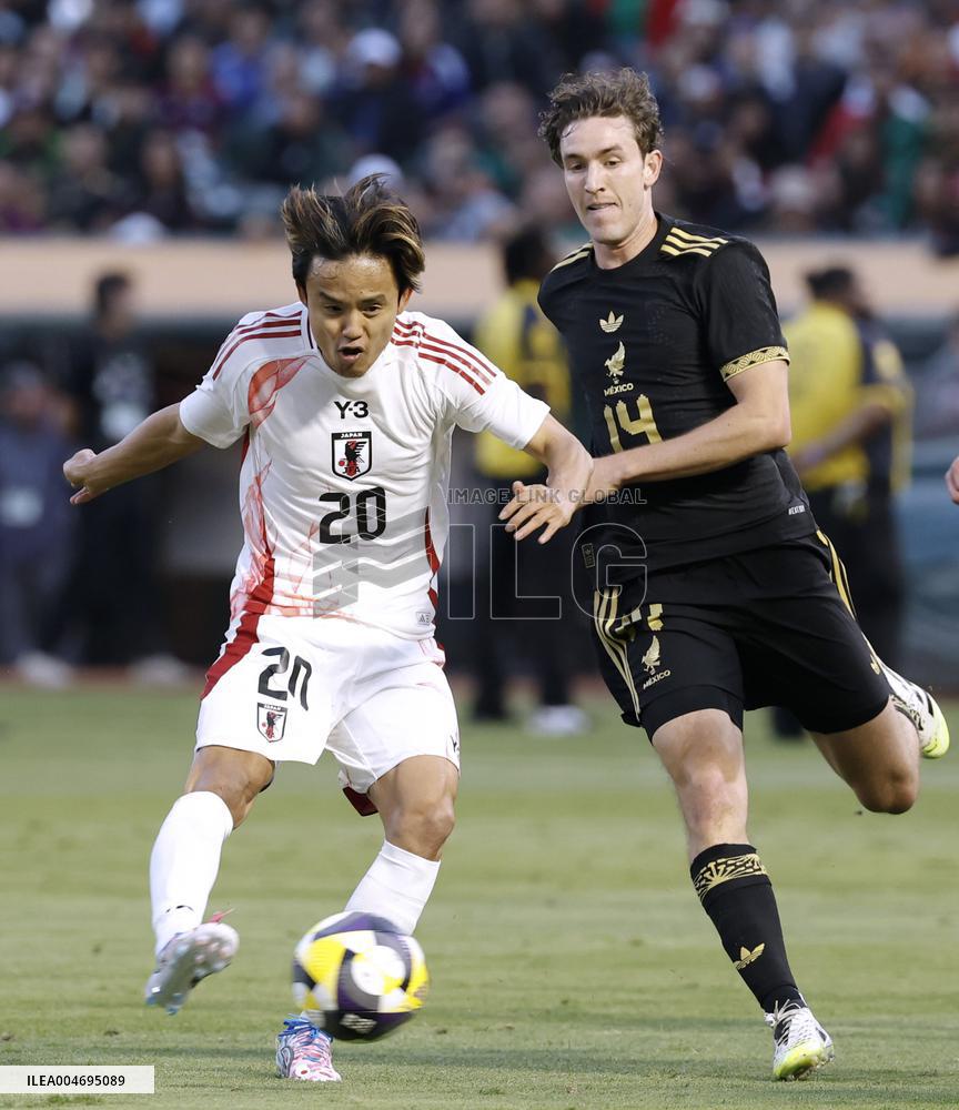 Football: Friendly between Japan and Mexico