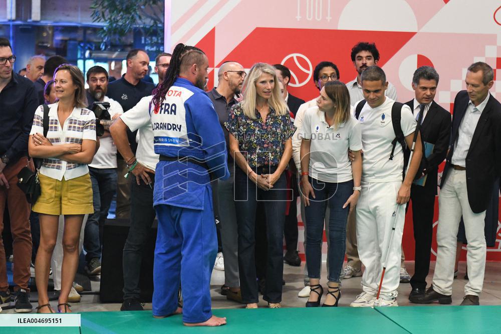 Marie Barsacq Attends Paralympic Games Anniversary Celebration - Saint-Ouen