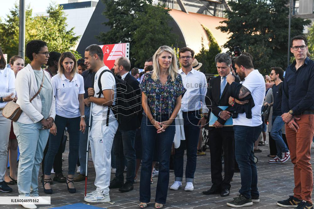 Marie Barsacq Attends Paralympic Games Anniversary Celebration - Saint-Ouen