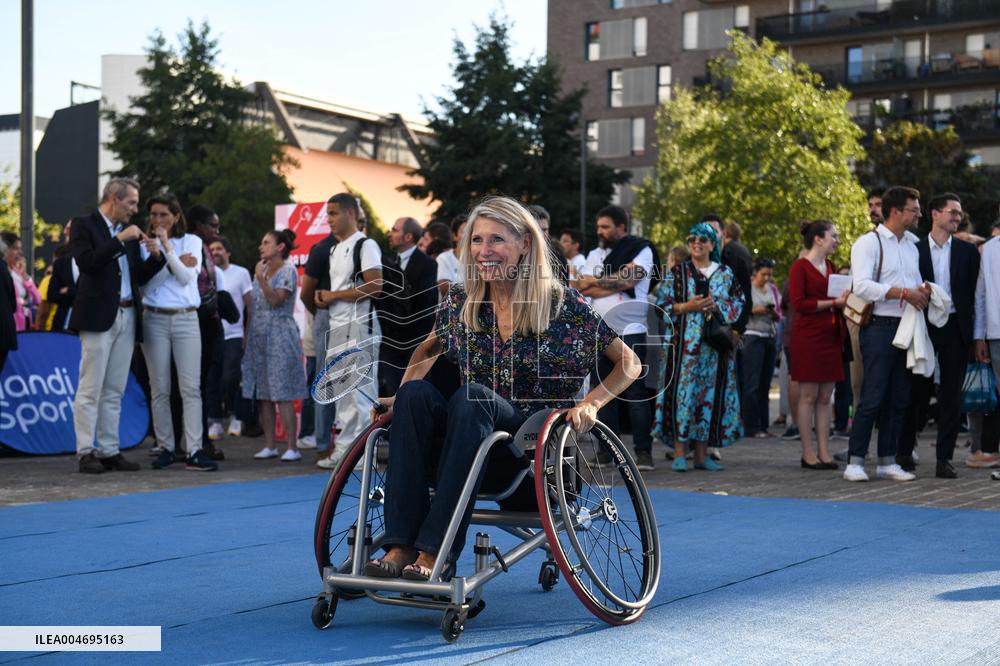 Marie Barsacq Attends Paralympic Games Anniversary Celebration - Saint-Ouen