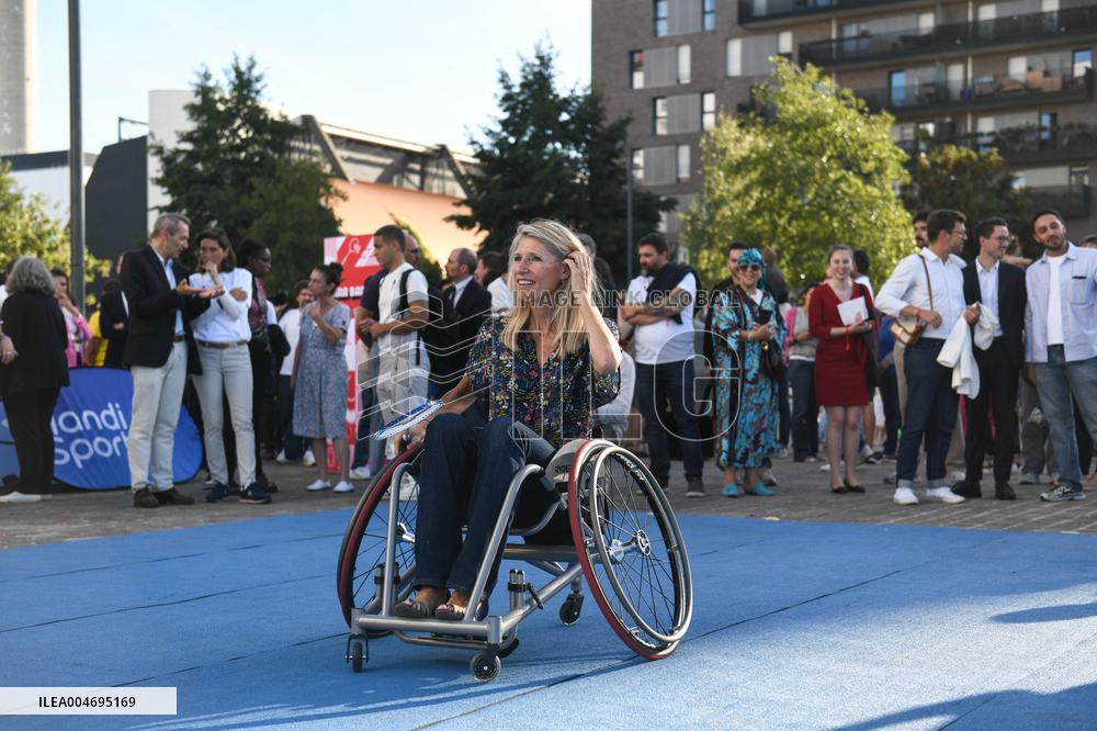 Marie Barsacq Attends Paralympic Games Anniversary Celebration - Saint-Ouen