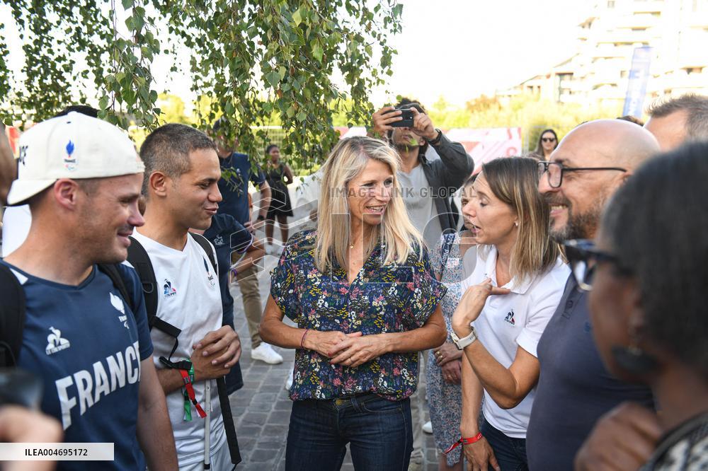 Marie Barsacq Attends Paralympic Games Anniversary Celebration - Saint-Ouen