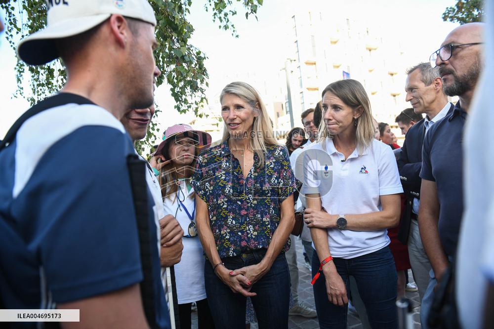 Marie Barsacq Attends Paralympic Games Anniversary Celebration - Saint-Ouen