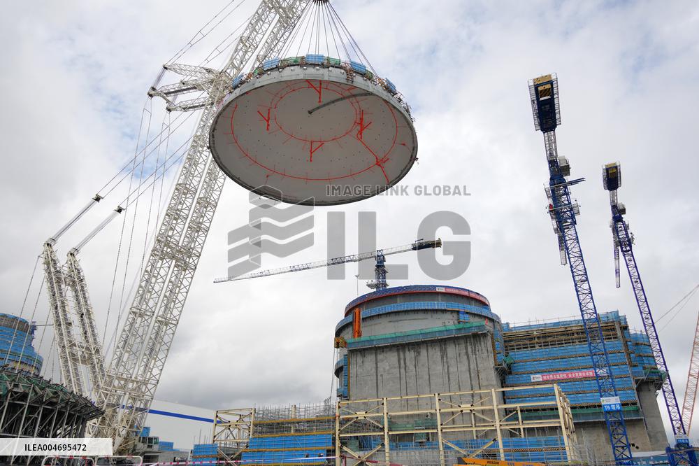 The Reactor Building of Unit 4 of Haiyang Nuclear Power Plant Capped