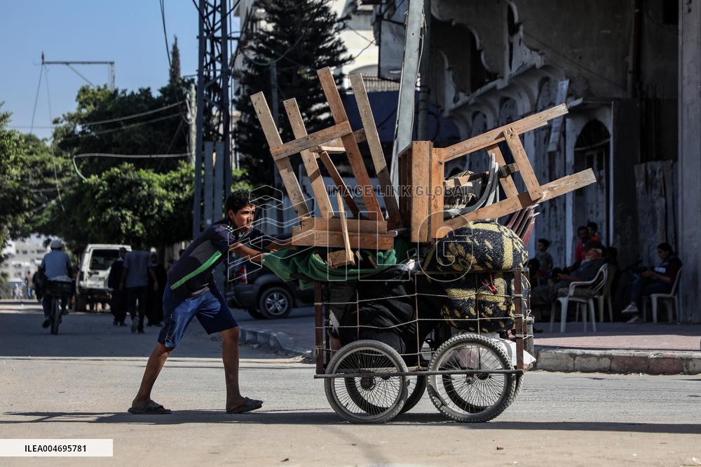 Destroyed Tower Following An Israeli Airstrike - Gaza City