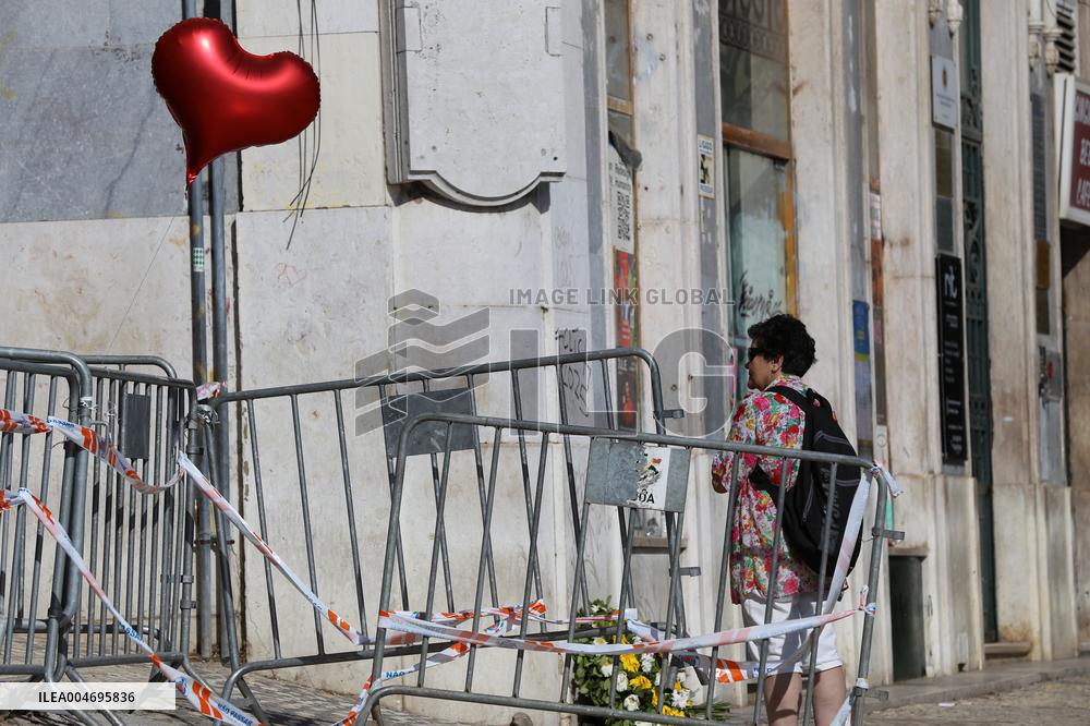 People Gather At Site Of Funicular Accident - Lisbon