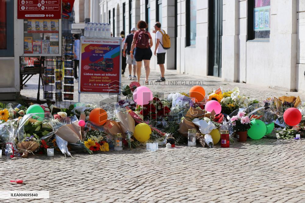 People Gather At Site Of Funicular Accident - Lisbon