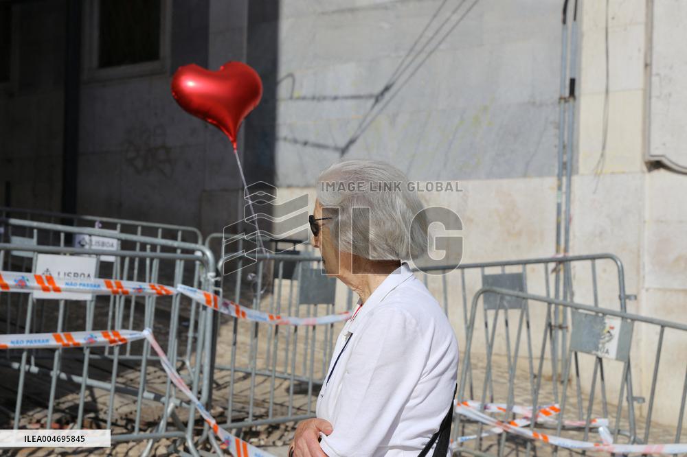 People Gather At Site Of Funicular Accident - Lisbon