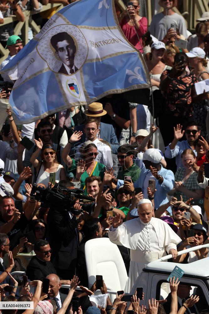 Pope Leo XIV Leads Canonization Of Pier Giorgio Frassati And Carlo Acutis - Vatican City
